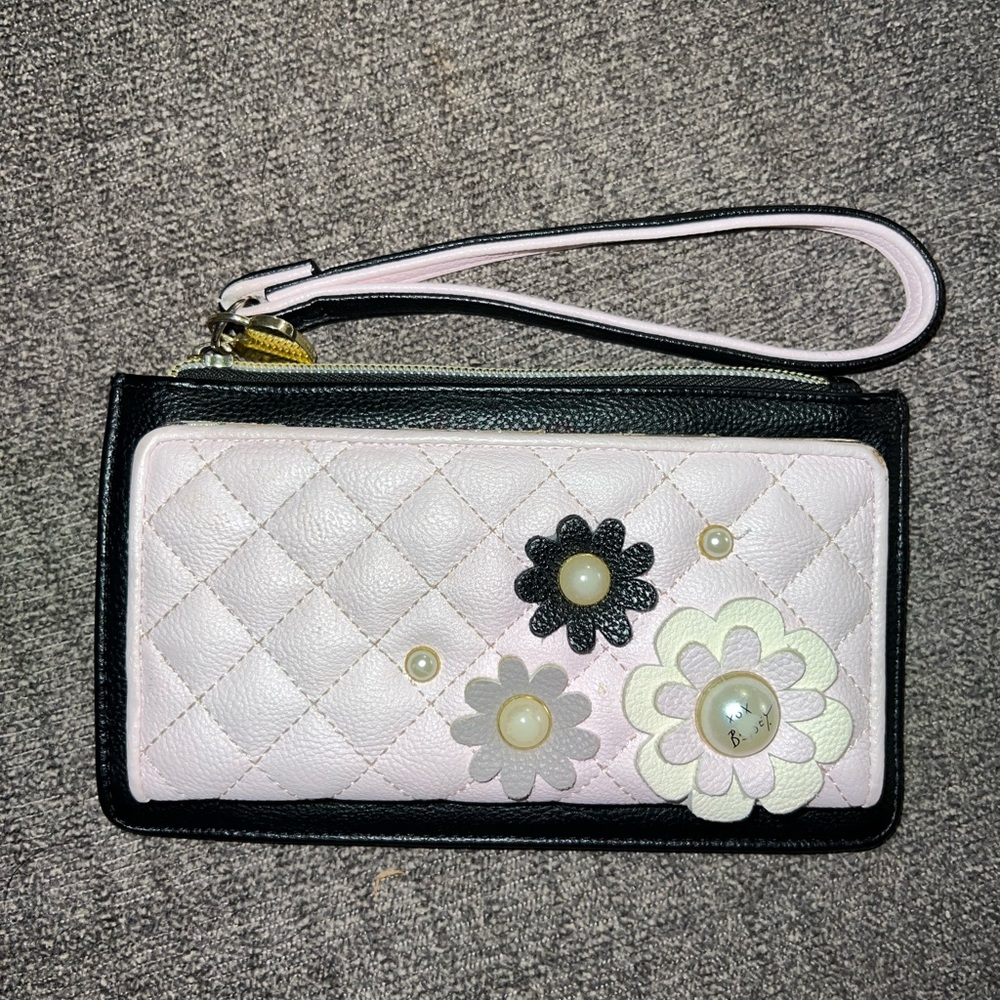 Pink Floral Wristlet Wallet